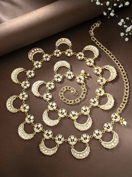 Celestial Charm Faux Kundan Belly Chain