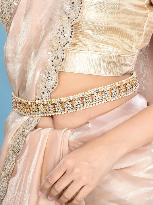 Radiant Tradition A Statement Waist Belt - White