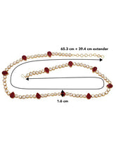 Elegant Kundan & Pearl Belly Chain