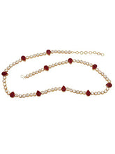 Elegant Kundan & Pearl Belly Chain