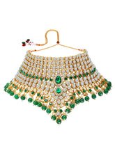 Royal Greens with American Diamonds Jodha Akbar Bridal Set