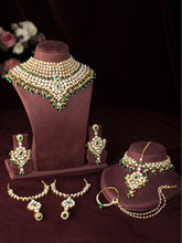 Royal Greens with American Diamonds Jodha Akbar Bridal Set