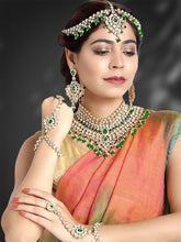 Royal Greens with American Diamonds Jodha Akbar Bridal Set