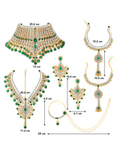 Royal Greens with American Diamonds Jodha Akbar Bridal Set