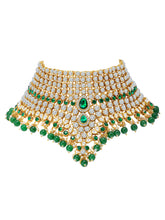 Royal Greens with American Diamonds Jodha Akbar Bridal Set