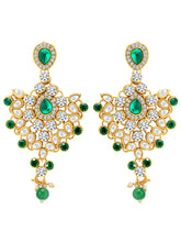 Royal Greens with American Diamonds Jodha Akbar Bridal Set