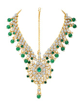 Royal Greens with American Diamonds Jodha Akbar Bridal Set