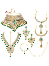 Royal Greens with American Diamonds Jodha Akbar Bridal Set