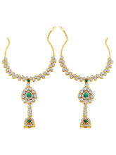 Royal Greens with American Diamonds Jodha Akbar Bridal Set