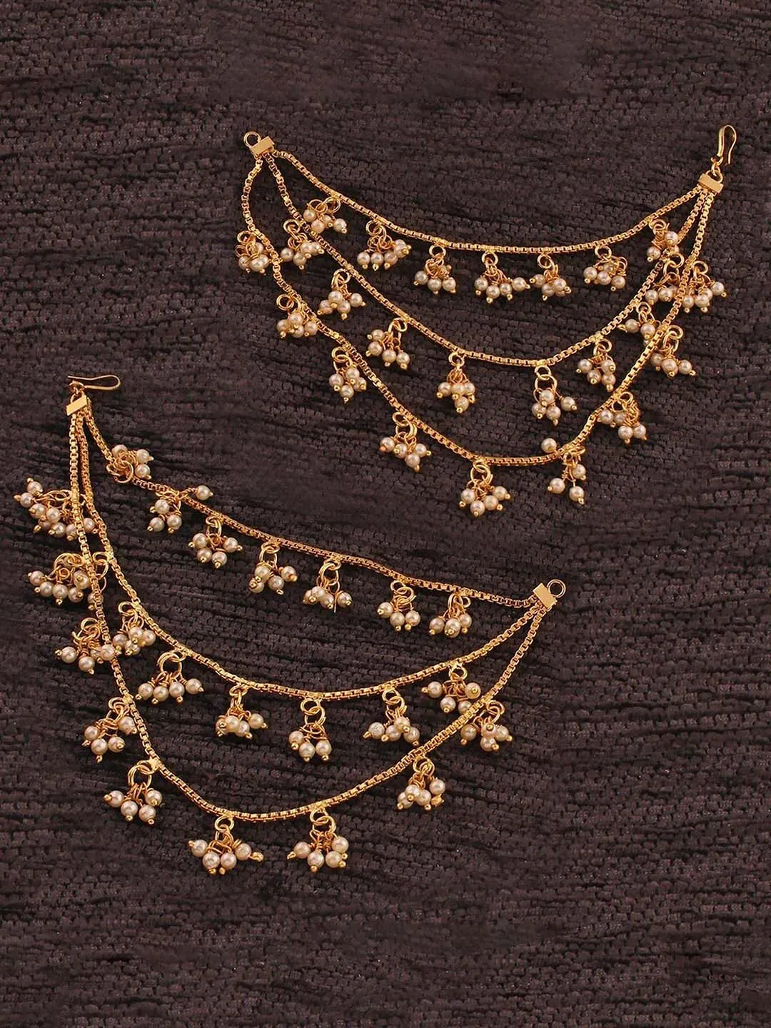 Lustrous Layers Pearl Hair Chains
