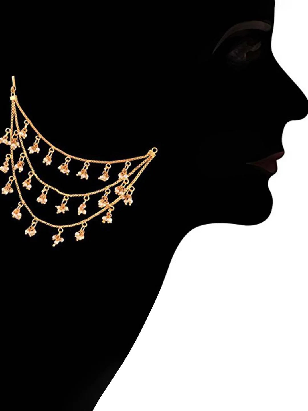 Lustrous Layers Pearl Hair Chains