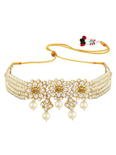 Luxurious Lush Pearl Choker Set - Champagne