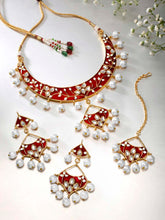 Ravishing Reds Meenakari Necklace Set