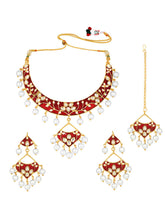 Ravishing Reds Meenakari Necklace Set