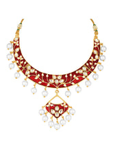 Ravishing Reds Meenakari Necklace Set