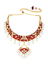 Ravishing Reds Meenakari Necklace Set