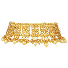 Royal Heritage Pearl Choker Set. Gold kundan & pearl jewellery set with maangtikka and earrings. Best selling & Prefect for your wedding, bridal & special occasion looks.
