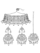 Silver Grace Kundan Choker Set