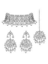 Silver Grace Kundan Choker Set