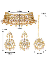 Pearl Essence Kundan Choker Set with Maangtikka