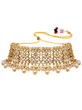 Pearl Essence Kundan Choker Set with Maangtikka