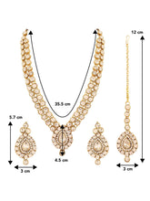 Starlit Ensemble American Diamond Necklace Set with Maangtikka