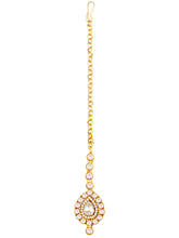 Starlit Ensemble American Diamond Necklace Set with Maangtikka