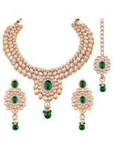 Ethereal Greens Kundan Stone Necklace Set