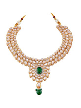 Ethereal Greens Kundan Stone Necklace Set