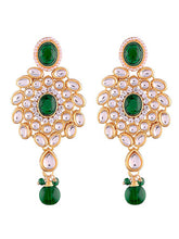 Ethereal Greens Kundan Stone Necklace Set