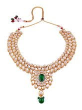 Ethereal Greens Kundan Stone Necklace Set