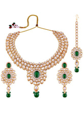 Ethereal Greens Kundan Stone Necklace Set