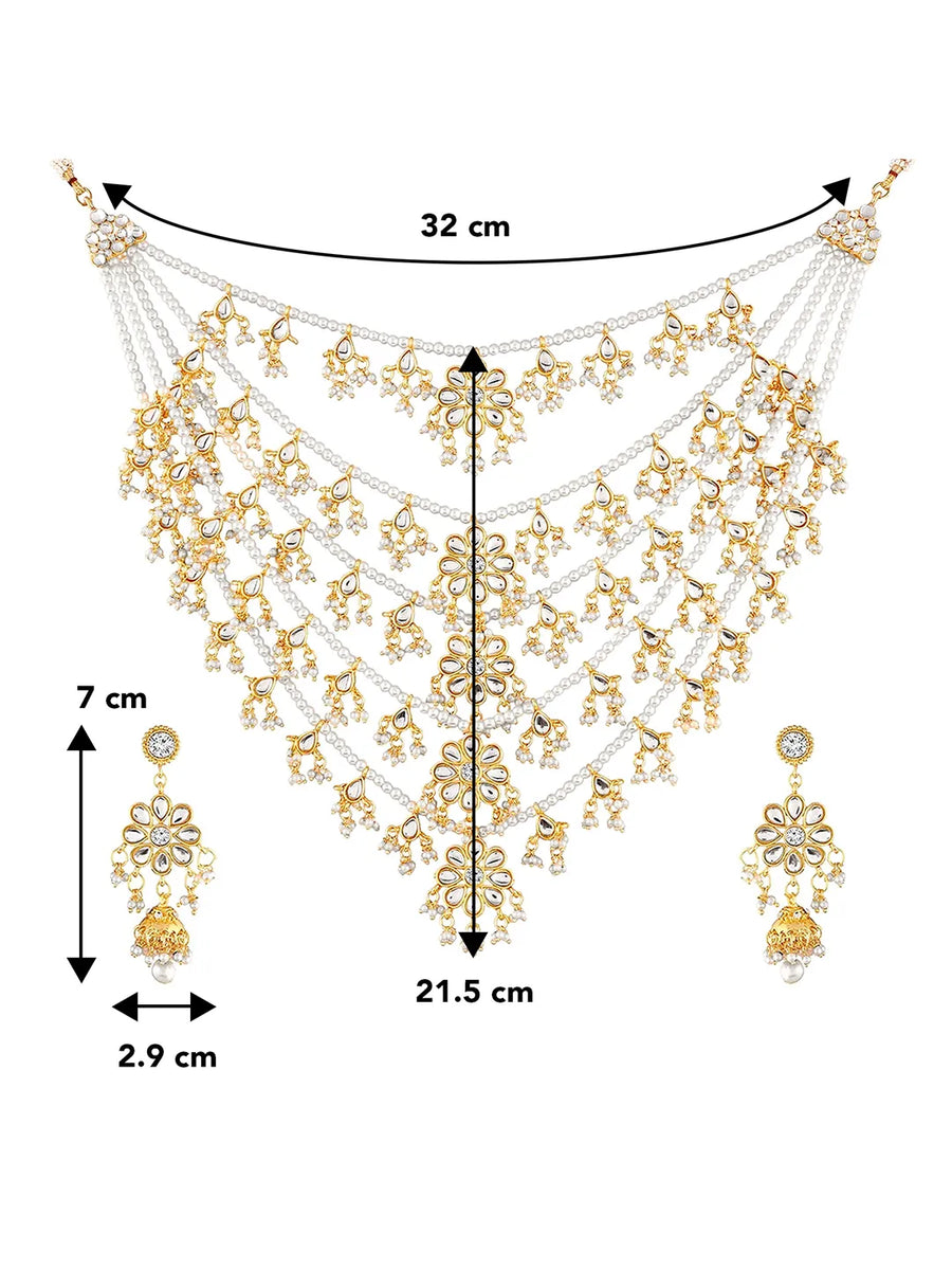 Kundan Cascade in Pearled Glory