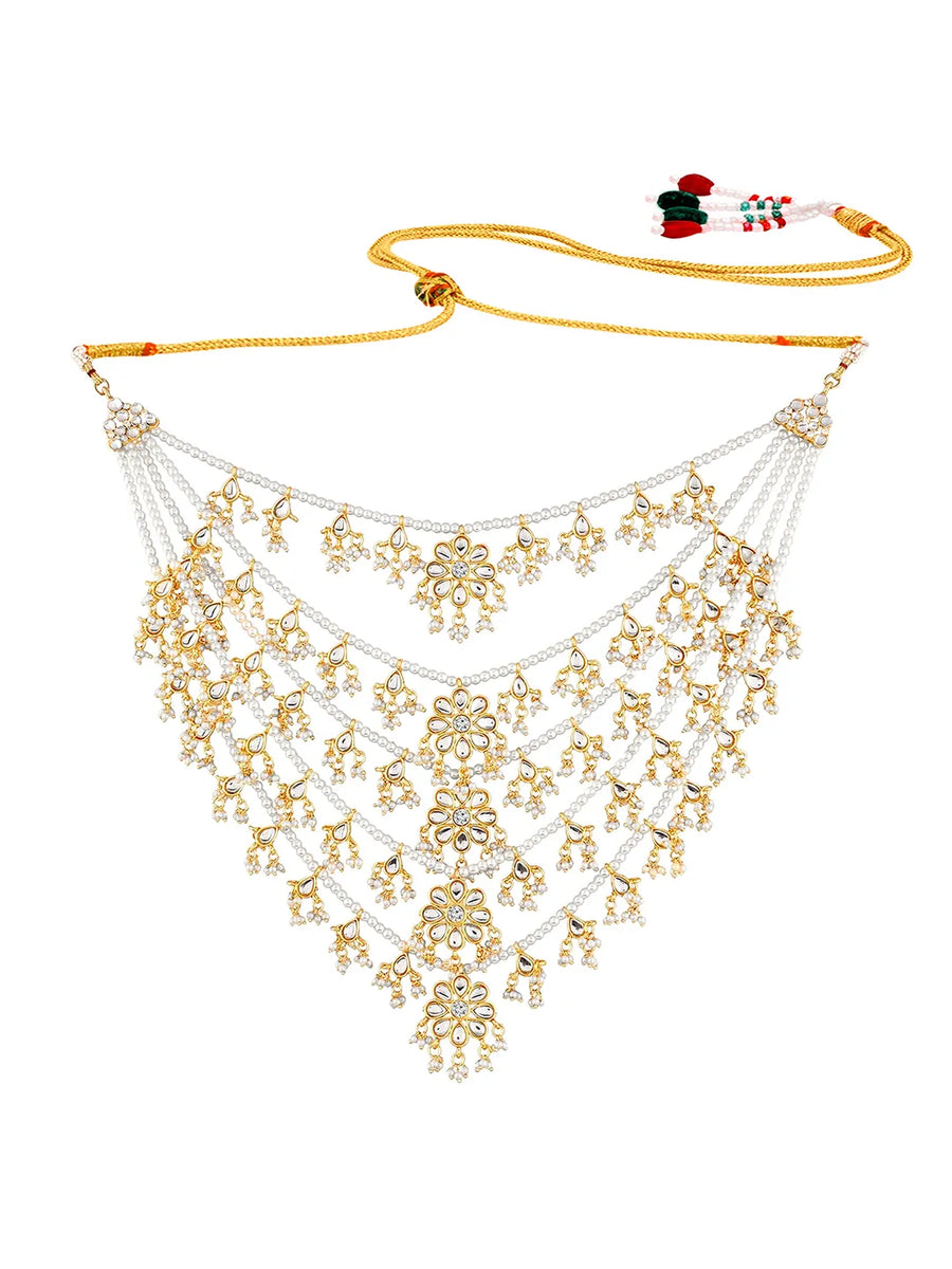 Kundan Cascade in Pearled Glory