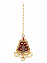 Rustic Radiance Maroon Meenakari Necklace Set