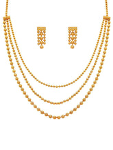 Gleaming Layered Gold Necklace Set