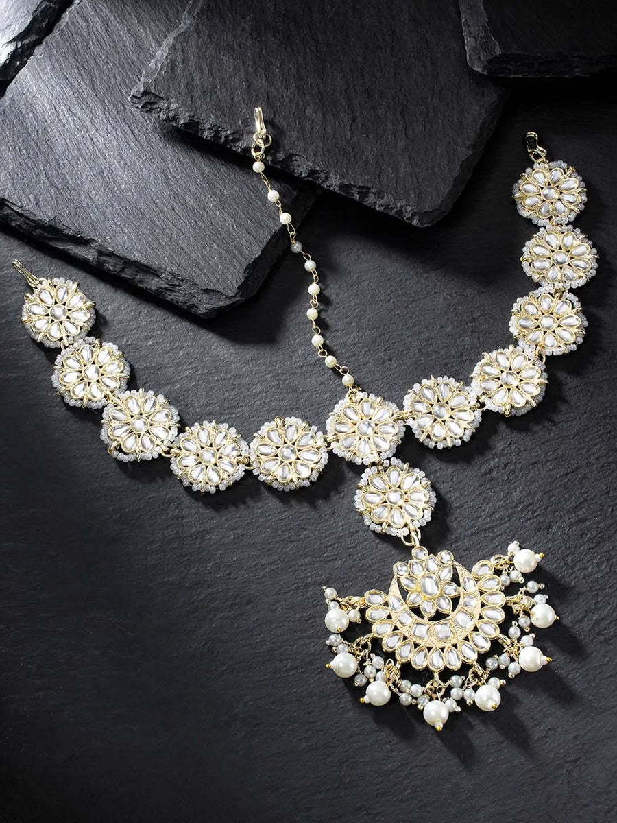 Kundan Bridal Sheesh Patti by Peora – Royal Bridal Elegance
