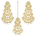 Pearls Chandbali Maangtikka Set – Elegant Bridal Jewellery | Peora