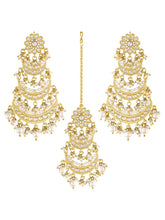 Opulent Pearls Chandbali Maangtikka Set