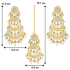 Pearls Chandbali Maangtikka Set – Elegant Bridal Jewellery | Peora