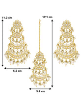 Pearls Chandbali Maangtikka Set – Elegant Bridal Jewellery | Peora