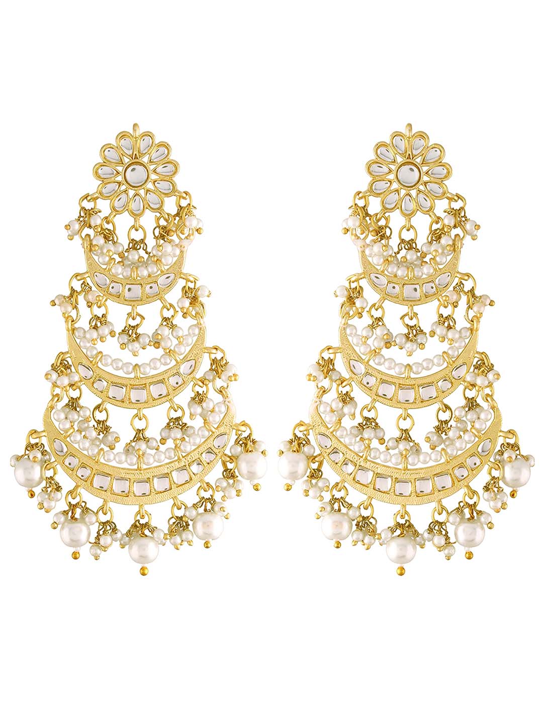 Opulent Pearls Chandbali Maangtikka Set