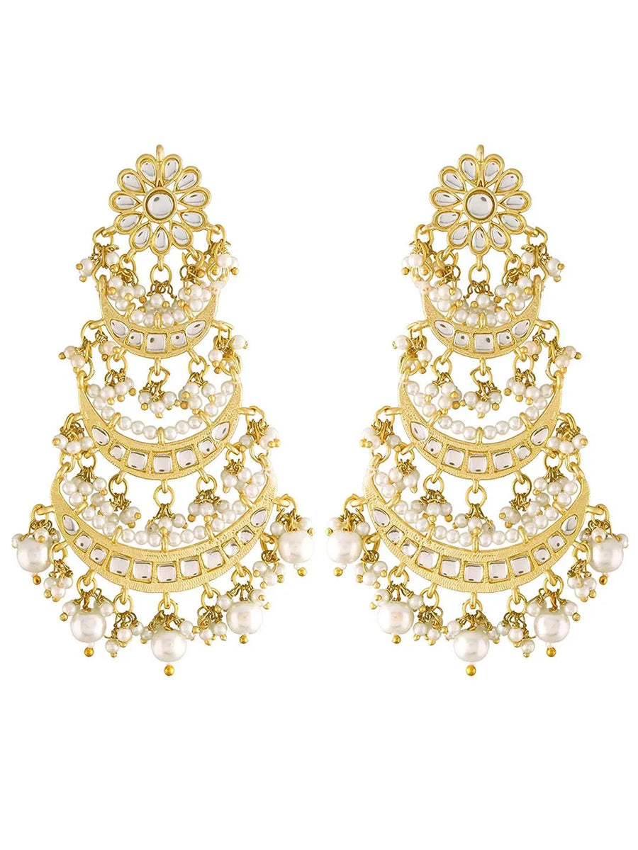 Pearls Chandbali Maangtikka Set – Elegant Bridal Jewellery | Peora