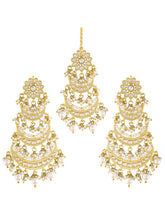 Opulent Pearls Chandbali Maangtikka Set