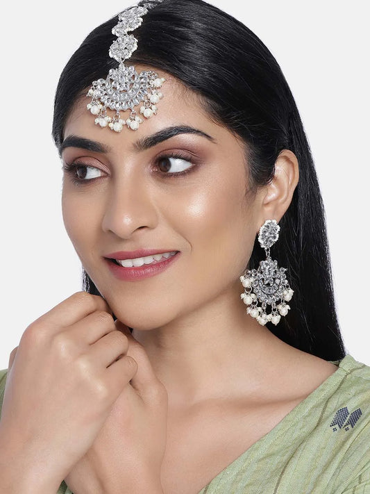 Chandbali Maangtikka Set – Traditional Bridal Jewellery | Peora

