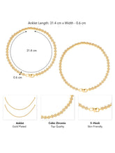 Glamorous Cubic Zirconia Studded Anklets