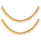 Pair of Traditional Carved Floral Anklets