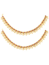 Pair of Traditional Carved Floral Anklets