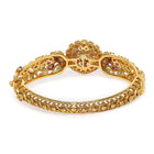 Elegant Kundan Floral Gold Bangle