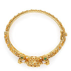 Elegant Kundan Floral Gold Bangle